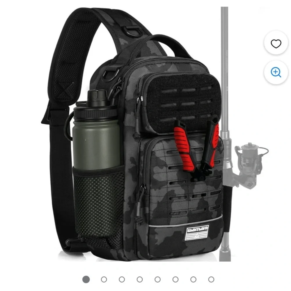 Ghosthorn New Black Camouflage Tactical Fishing Waterproof Lightweight Backpack